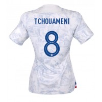 Camiseta Francia Aurelien Tchouameni #8 Visitante Equipación para mujer Mundial 2022 manga corta